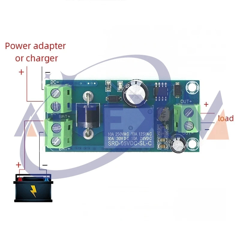 1-3PCS YX850 Power Failure Automatic Switching Standby Battery Lithium Battery Module JY-850 DC 5V-48V Emergency Converter