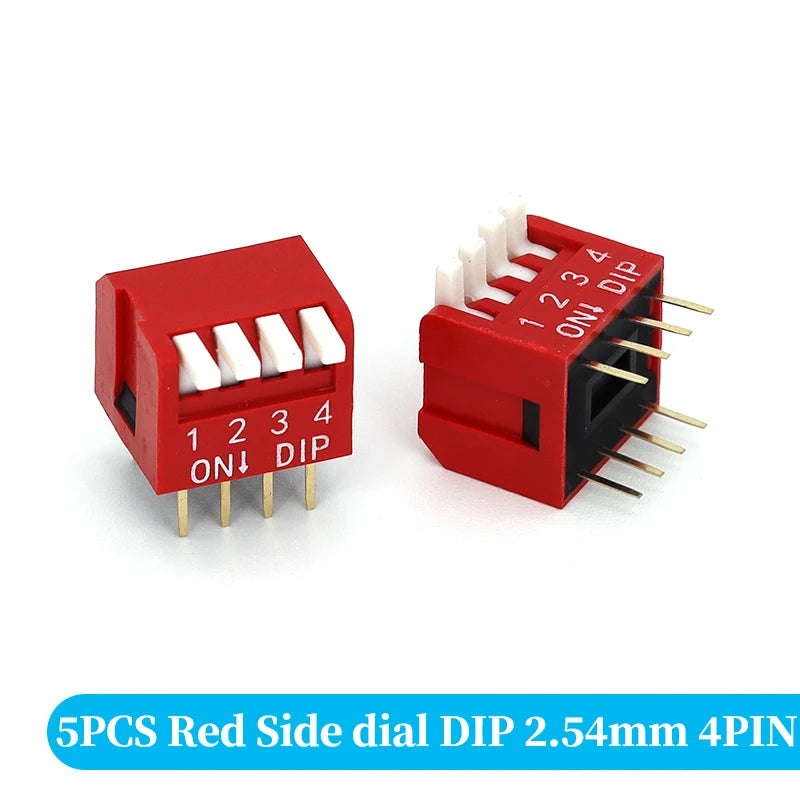 5PCS Slide Type Switch Module 1 2 3 4 5 6 7 8 10PIN /1.27/2.54mm Position Way DIP/SMD Pitch Toggle Switch Blue Snap Switch Dial