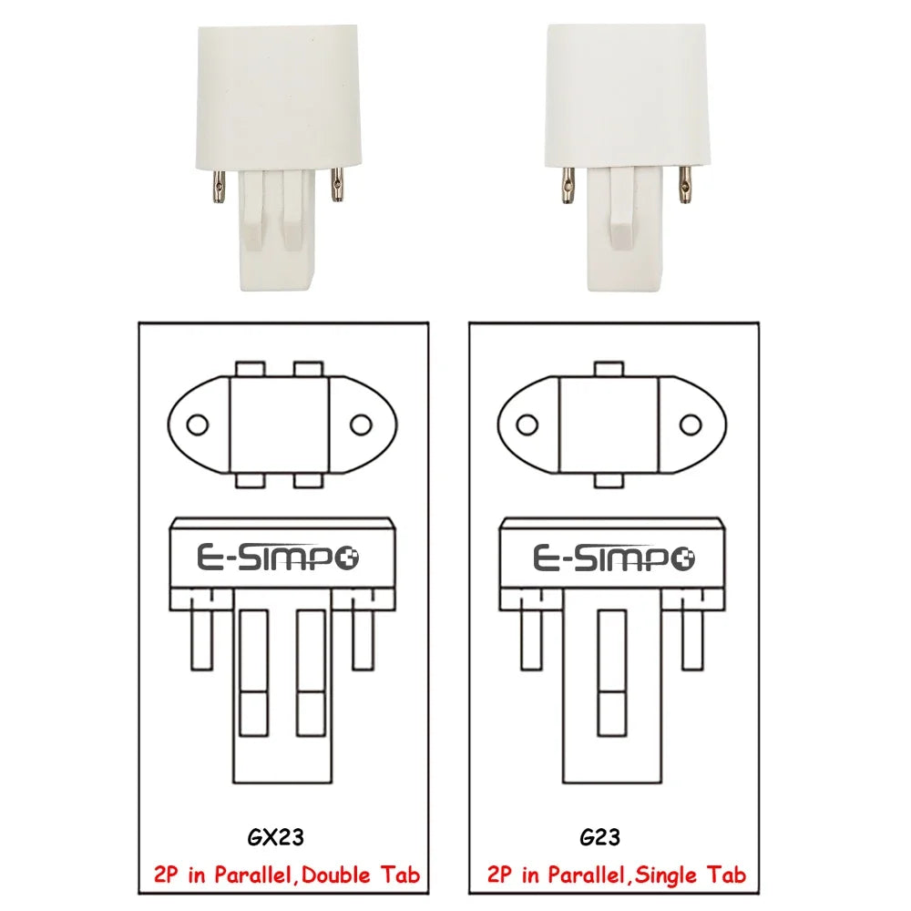 4pcs LED PL G23 GX23 3W4W5W7W Bulb Horizontal Side Plug Ceil CFL PL-S 7W 9W 13W Read Table Desk Lamp Replacement,Remove Ballast