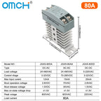OMCH DIN Rail Solid State Relay SSR With Heatsink 10A 25A 40A 60A 80A 100A 120A DC-AC DC-DC AC-AC Single Phase Control