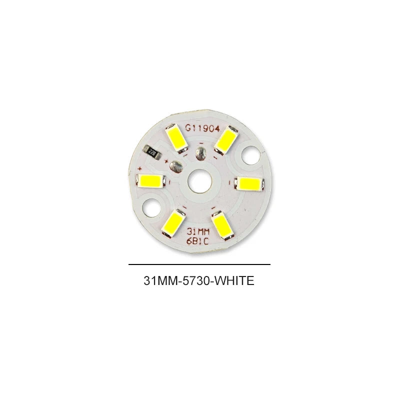 3/5/10PCS Round LED Light Board DC 5V 3W Low Voltage 5730 2835 SMD LEDs 3000K Warm or White 6000K Dimmable Bulb Lamp Panel