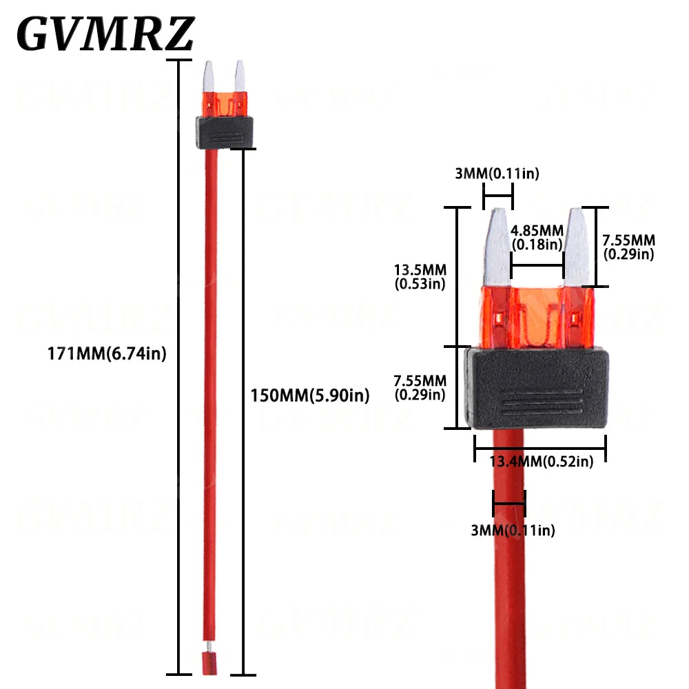 12V 3A 5A 10A 15A 20A Car Fuse Holder Add-a-circuit TAP Adapter Mini ATM APM Blade MINI Simple Safety Device