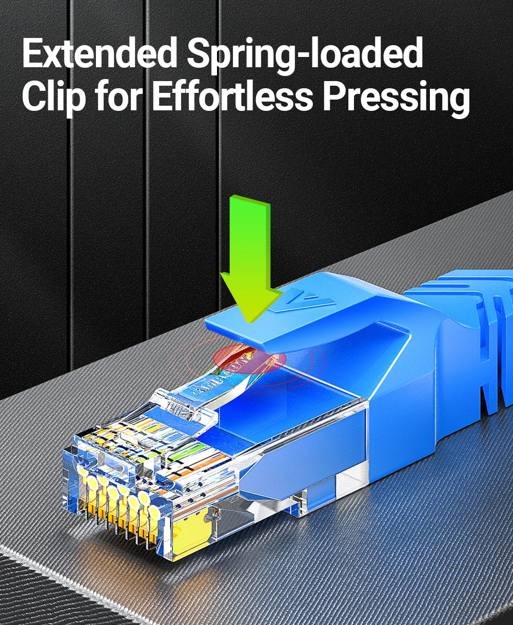 AMPCOM RJ45 Ethernet Cable, Cat6 Lan Cable (24AWG) UTP CAT 6 RJ 45 Network Cable Patch Cord for Desktop Computers Modem Router