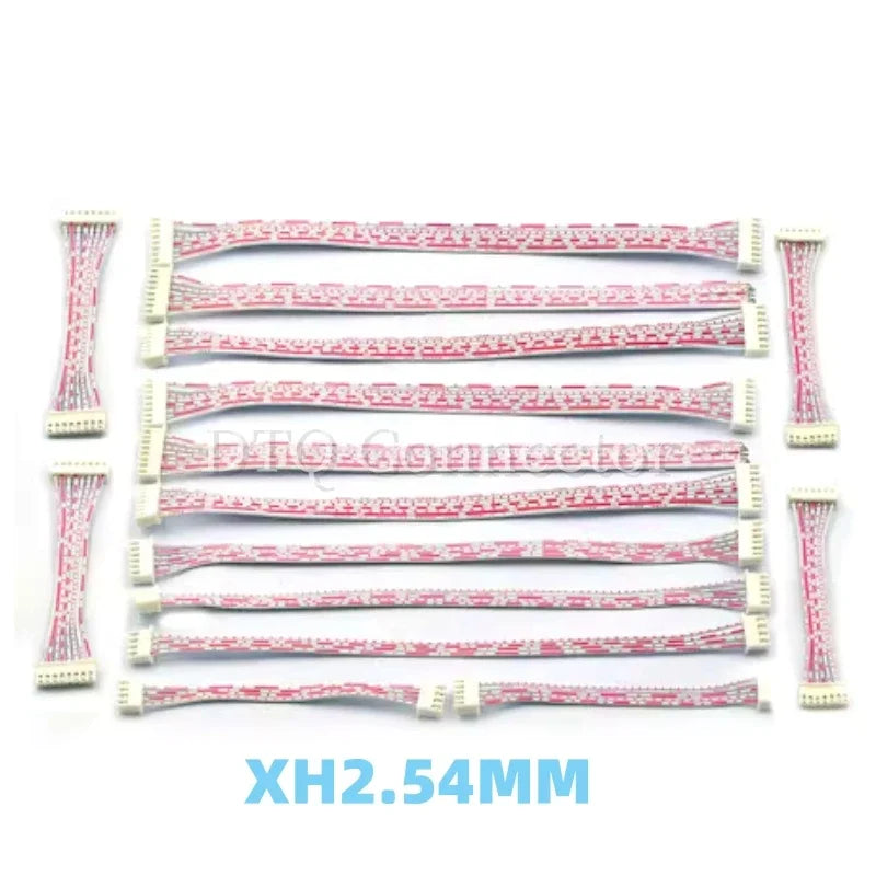 10PCS XH2.54 Female Connector Terminal Cable 10cm 20cm 30cm JST 2.54mm Red white Wire 2p 3p 4p 5p 6p 7p Single/Double Head 26AWG