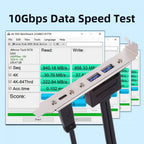 USB3.0 and USB C Female Header Panels to Motherboard 20-pin & Type-E Motherboard Extension Cable Adapter with 12cm PCI-E Bracket