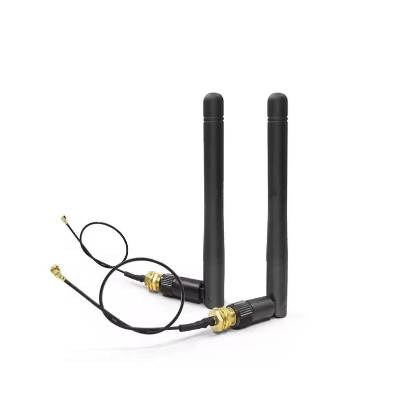2PCS 2.4GHz Folded  Bluetooth ZigBee Antenna 3dBi with U.FL I-P-E-X-1 to SMA Connector 15cm For ESP8266 ESP32 WiFi Module