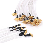 10PCS MMCX Male to SMA Female 2Hole Flange Panel Mount RG316 Cable Pigtail FPV Antenna Extension Cord for TBS Unify Panda RC VTX
