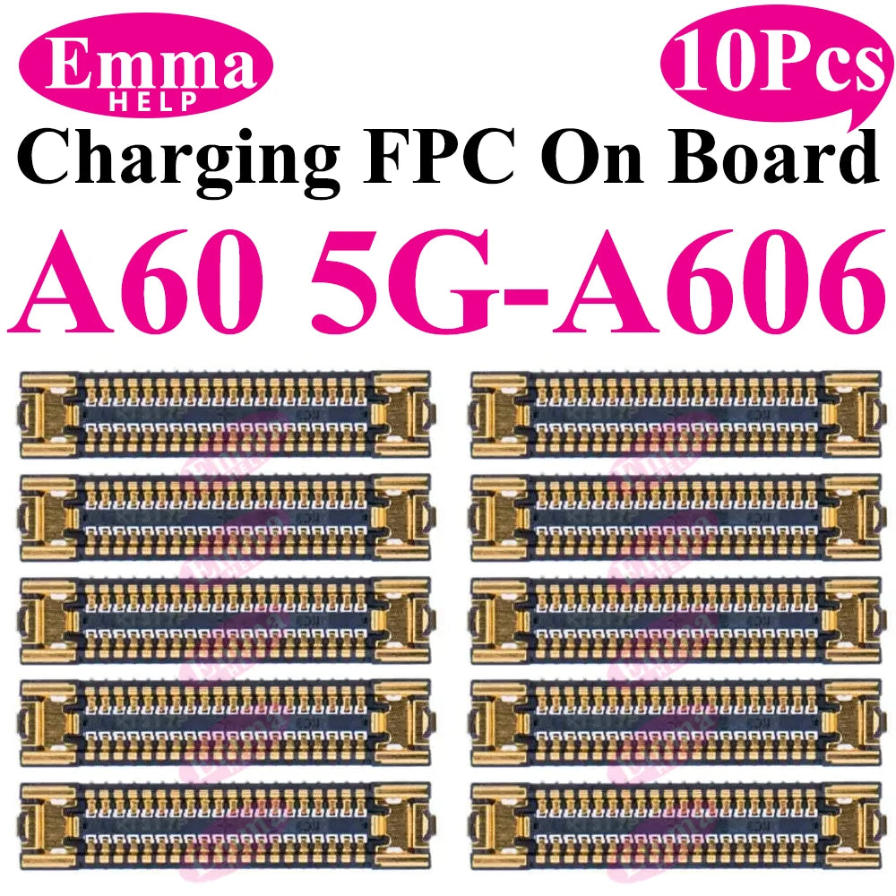 10pcs USB Charger Charging Port On Board FPC Connector For Samsung A10 A20s A50s A30s 40 A70 A10s M12 M14 M15 M16 Plug 78 Pin