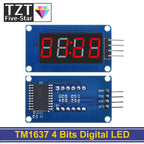 TZT TM1637 LED Display Module For Arduino 7 Segment 4 Bits 0.36Inch Clock RED Anode Digital Tube Four Serial Driver Board Pack