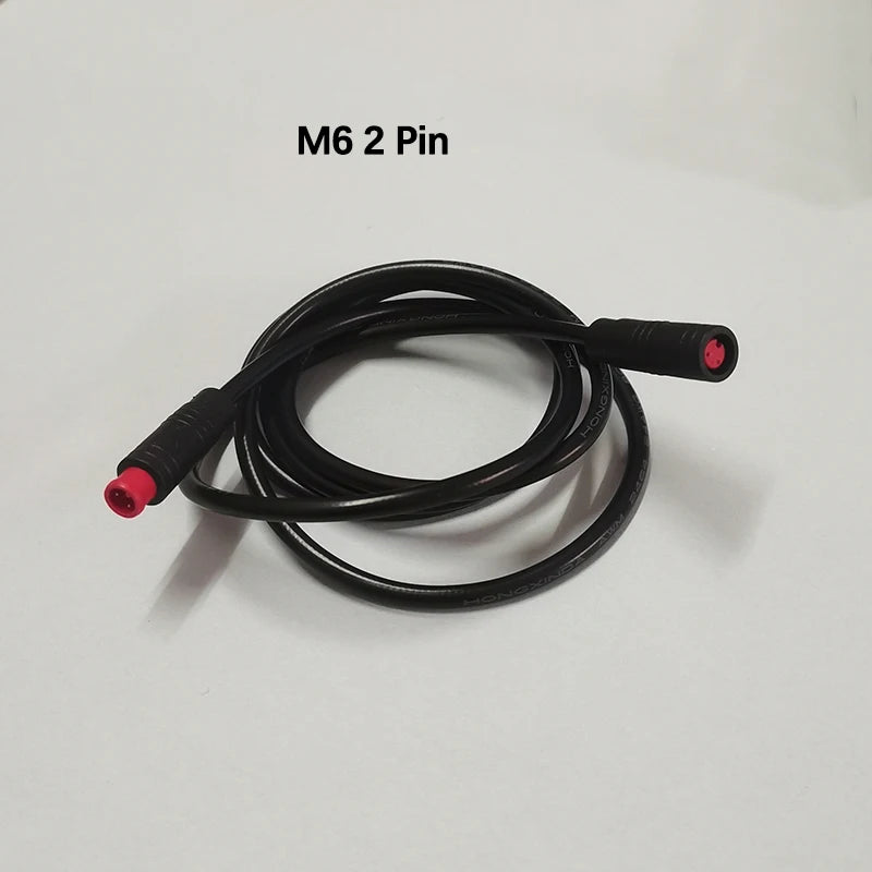 1pc 1m Long 6/8mm Circle Connector Cable Signal Sensor Cord For EBike E-Scooter Waterproof Extension Cable 2 3 4 5 6 Pin M6/M8