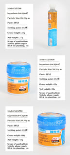 MECHANIC 183℃ Solder Tin Paste Sn63/Pb37 BGA Reballing Welding Flux Soldering Cream for Mobile Phone IC CPU SMD PCB Rework Tools