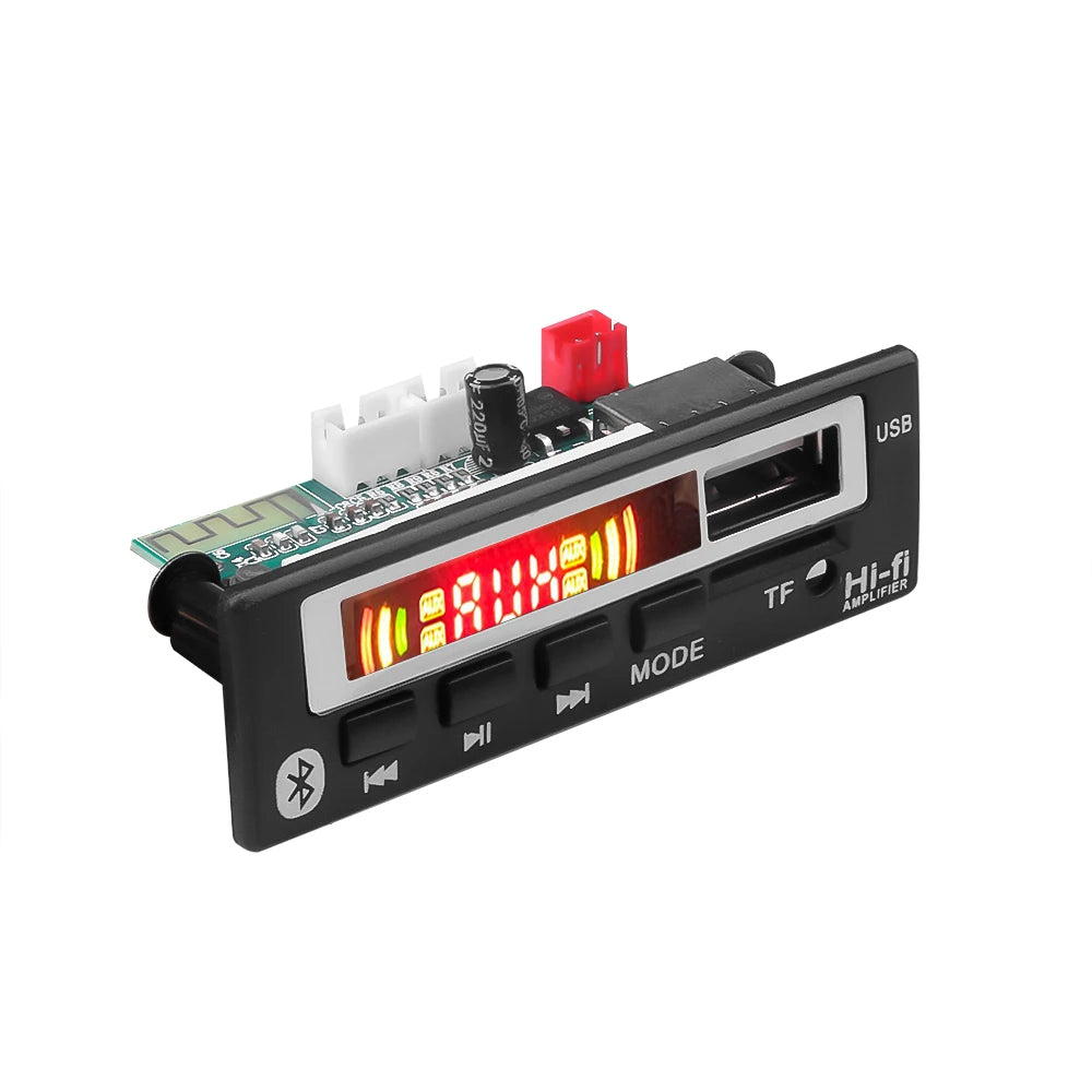 Bluetooth 5.0 WMA MP3 Decoder Board Wireless Car Radio Module Support USB TF FM Music Player with Color Screen Car Accessories