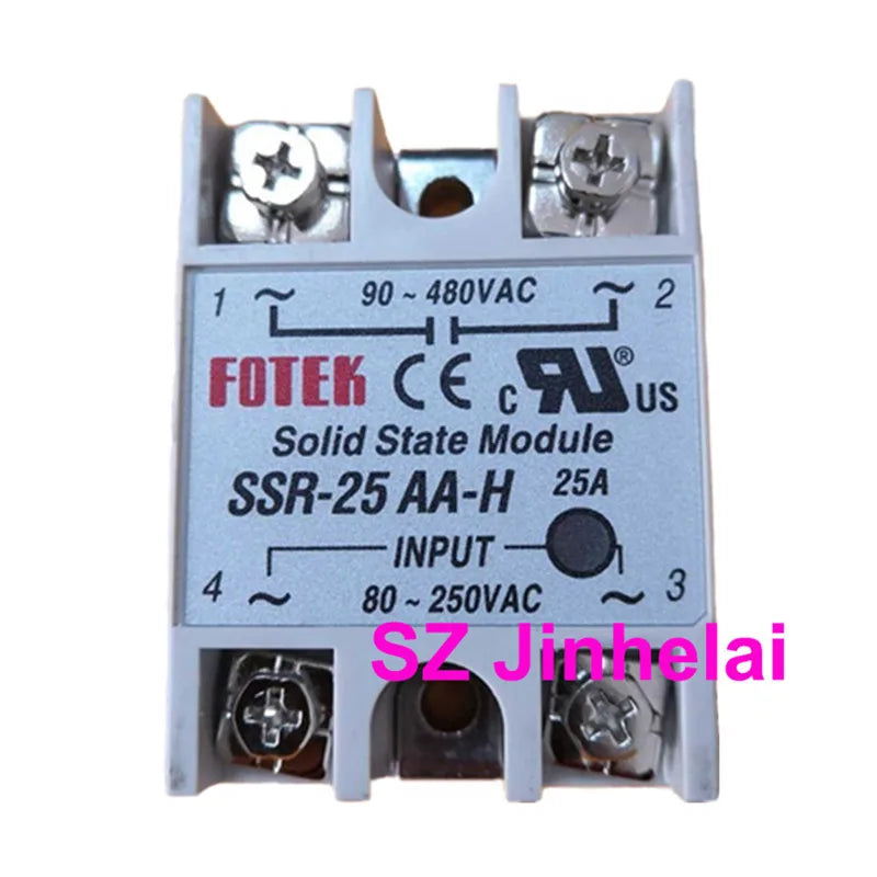 Authentic Original FOTEK Single phase Solid State Relays SSR-10AA 25AA 40AA 50AA 75AA 05DD 10DD 25DD 50DD 75DD -H