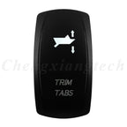 Marine 12V 24V White Led On Off Rocker Switch 5Pin SPST Momentary Switch DPDT ON OFF ON 3-Way for Car Boat Carling 4X4 Narva