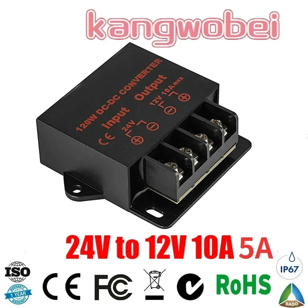 24V to 12V 10A DC Converter Regulator Car Step-Down Reducer Module 12 Volt Stabilizer Voltage Regulator
