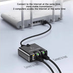 Gigabit 1000Mbps RJ45 Splitter 1 to 2 3 4 Ethernet Adapter Lan Connector Switch Coupler for PC Laptop TV Box Router Digital TV