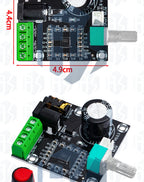 1PCS EGBO Super Slim 2 x 15W PAM8610 Class D Digital Dual Power Audio Amplifier Board 12V black