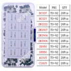 TO92 TO126 TO220 DIP Triode PNP NPN Field-Effect Transistor Assorted Kit Mosfet Thyristor mixed set
