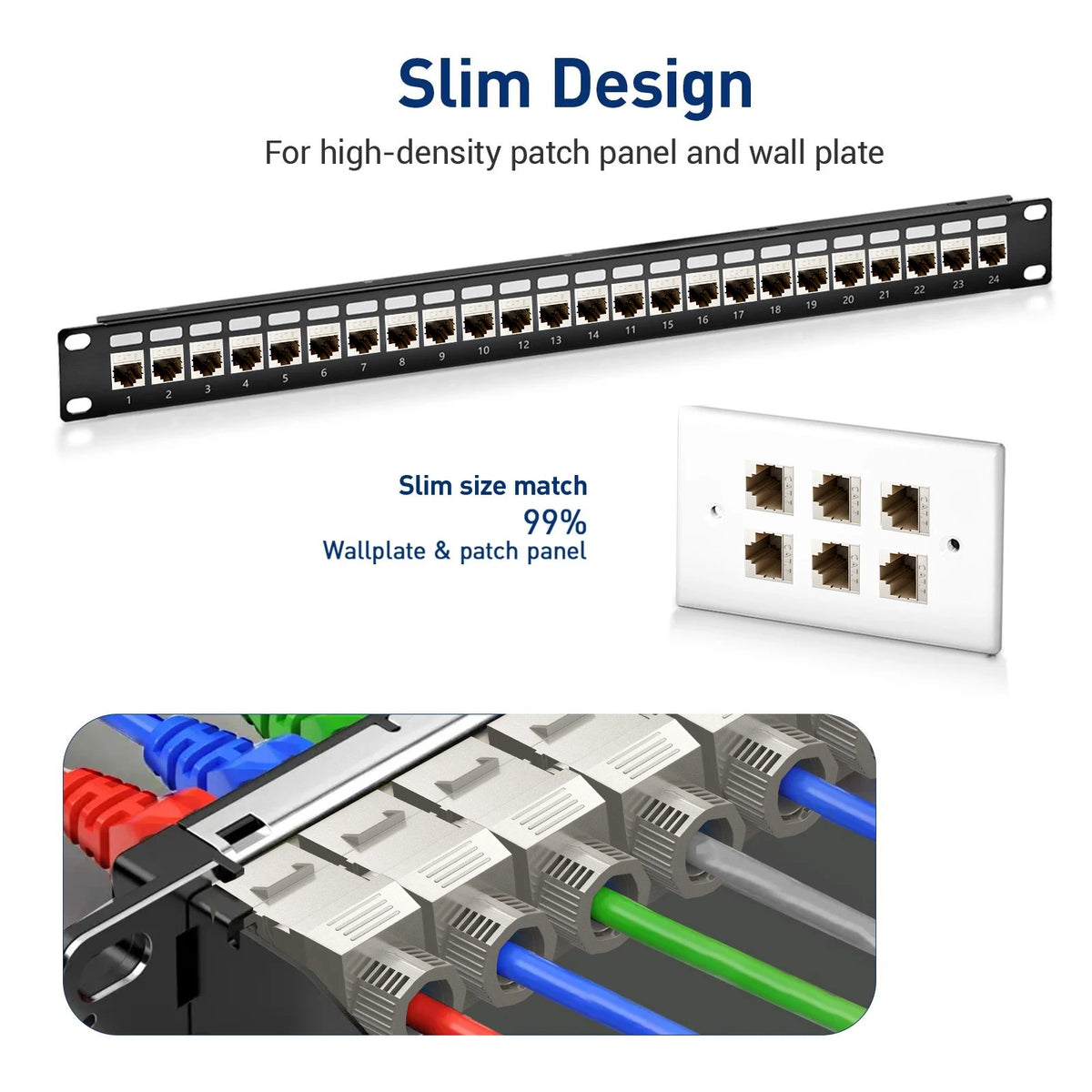 RJ45 CAT8 CAT7 CAT6A Keystone Jack Network Shielded Tool-Free Coupler 180 Degree Type Zinc Alloy Module Adapter Coupler