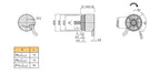 17-24bits BiSS C/SSI RS485 interface 39mm 24 bit mini absolute rotary encoder SM39 absolute rotary encoder