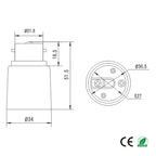 2pcs Universal Bayonet B22 to E27 Screw Lamp Holder LED Halogen CE RoHS Light Bulb Socket Converter Adapter
