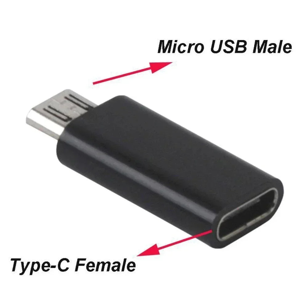 10-1Pcs Type C Male To Micro USB Female Adapter OTG Converter Micro-B To USB-C Connector Phone Charger Cable Adapter For Samsung