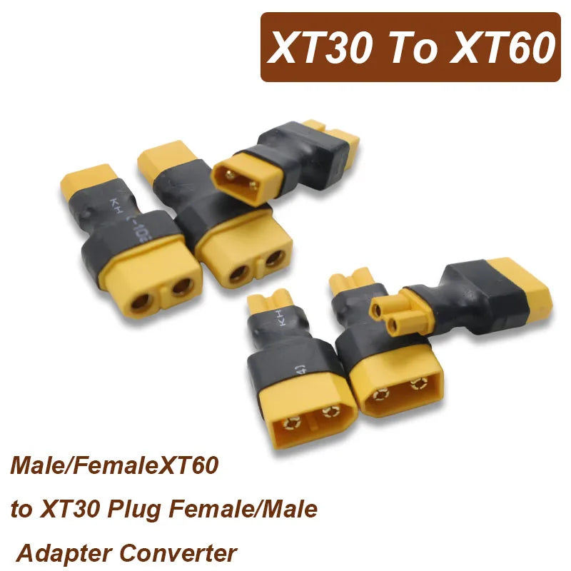XT60 to XT30 Plug Adapter Converter Connector Male/Female for FPV Drone RC Lipo Battery Charger ESC Accessory Drone Parts DIY