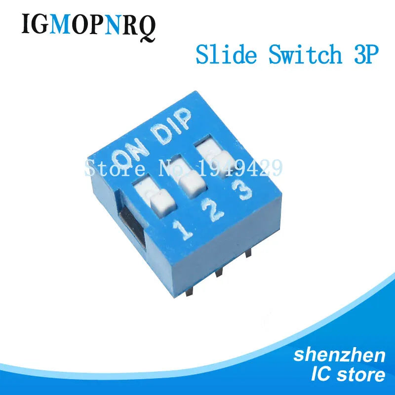 10pcs Slide Type DIP Switch Module 1 2 3 4 5 6 7 8 PIN 2.54mm Position Way DIP Blue Pitch Blue Snap Switch Dial Switch