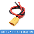 Xt90 Male and Female Connector Aircraft Model Lithium Battery Connector Xt90s Electrical Adjustment Gold-Plated Cable Plug