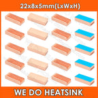 WE DO HEATSINK Small Tiny Useful Pure Copper Heat Sink Without or With Thermal Pad For Raspberry Pi Banana Pi IC Chipset Package