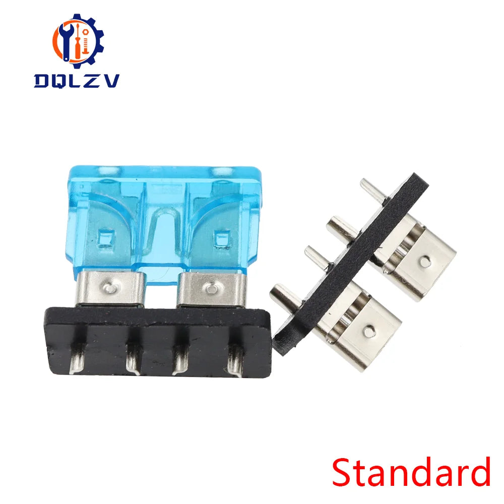 Medium Mini Small Fuse Holder PCB Board with Car Blade Fuses 10A for Auto Automotive PCB Board Safety clip Insertion Type
