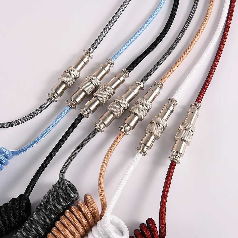 Keyboard Cable GX12 USB2.0 Aviation Connector Wires For Pc Data Cable Type C Computer Hardware Interface Accessories