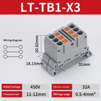 Push-in Terminal Block Multiple In Out Terminal Quick Connection of Wires Din Rail Wire Connector Universal Junction Box TB1-X6D