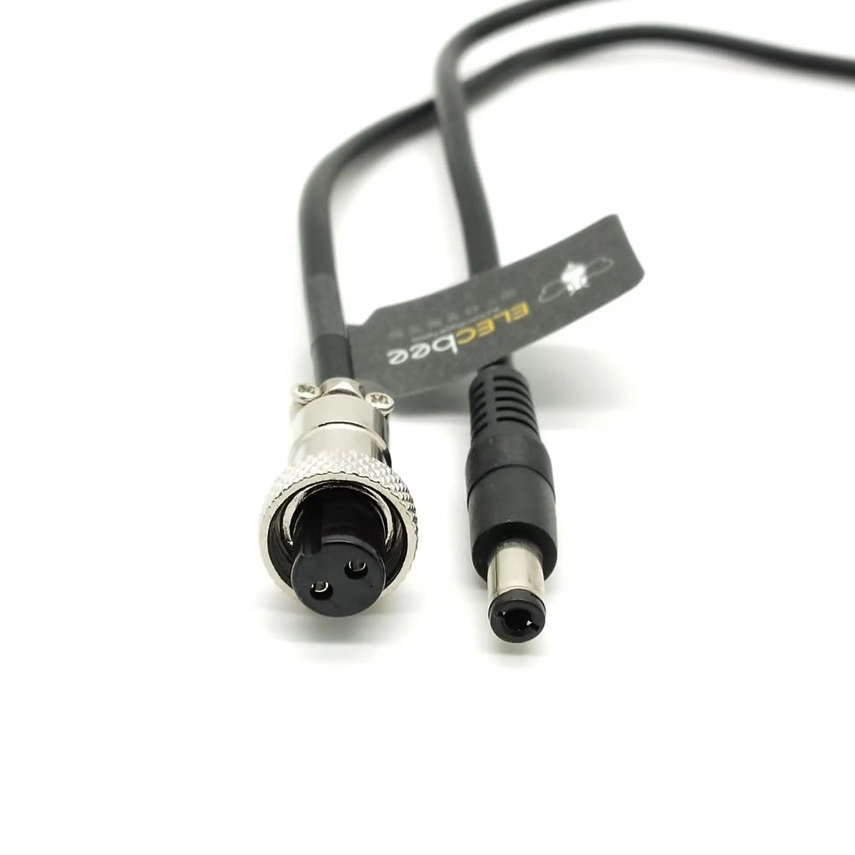 GX12 2 Pin Female Connector to DC5.5 * 2.5 Cable 1M - 10A Straight Power Cable for Aviation Audio & Industrial Applications