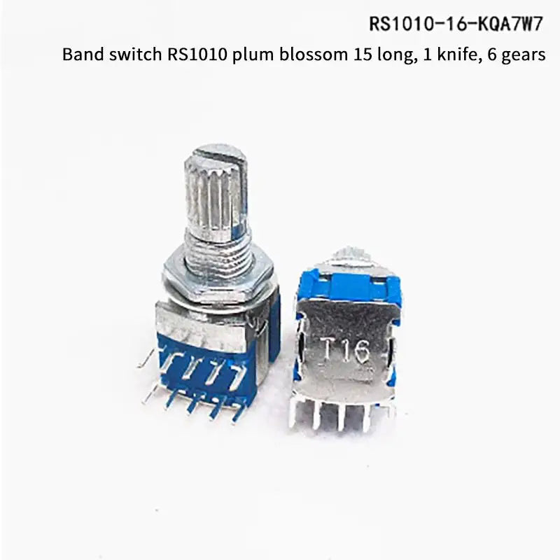 2 Piece RS1010 Band Rotary Switch 1 Pole 2 3 4 5 6 Position 2 Pole 2 3 4 Option for Lab Prototyping and Audio Control