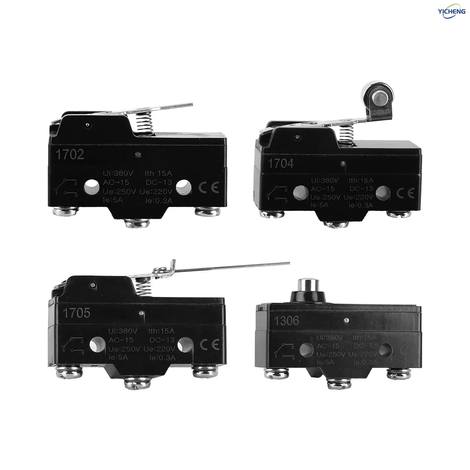10Pcs 1NO + 1NC Hinge Roller Lever Micro Action Switches