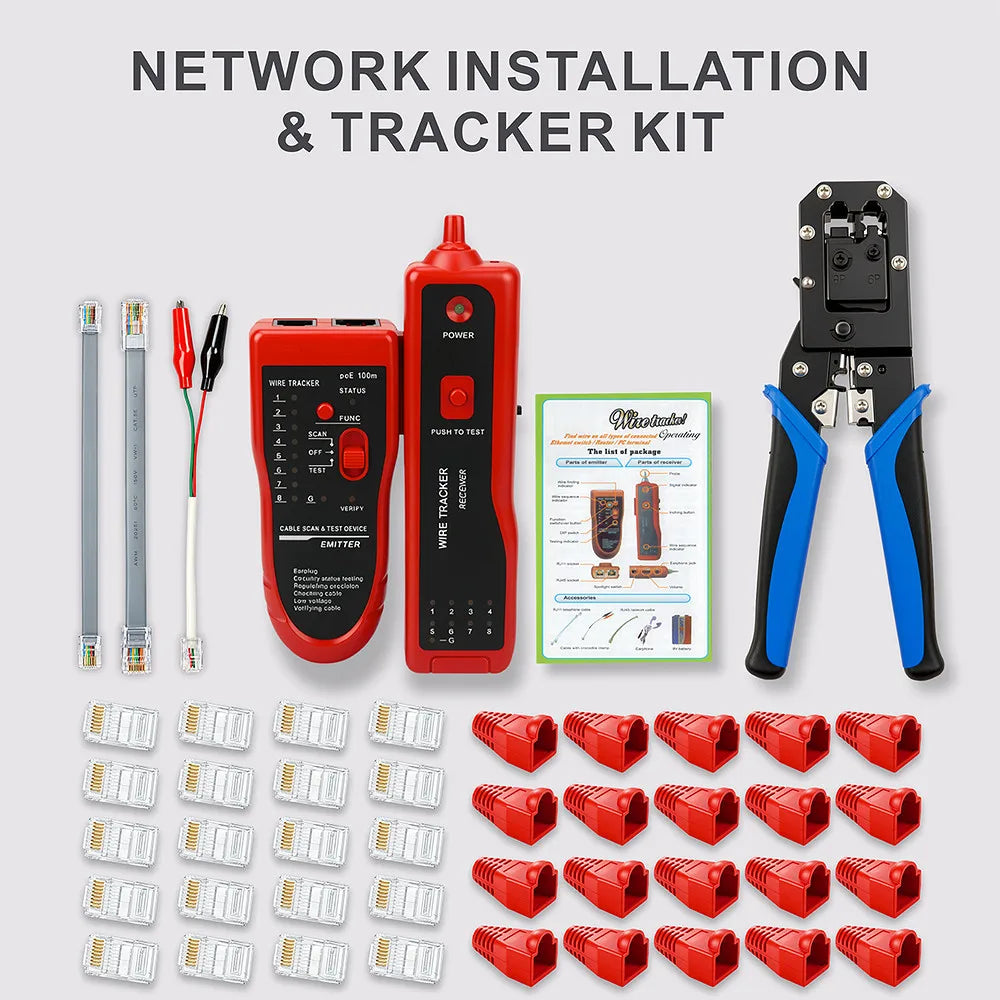 High Precision Network Cable Tracker Digital Signal Network Cable Tester Anti-Interference Noise-Free Support for PoE Testing