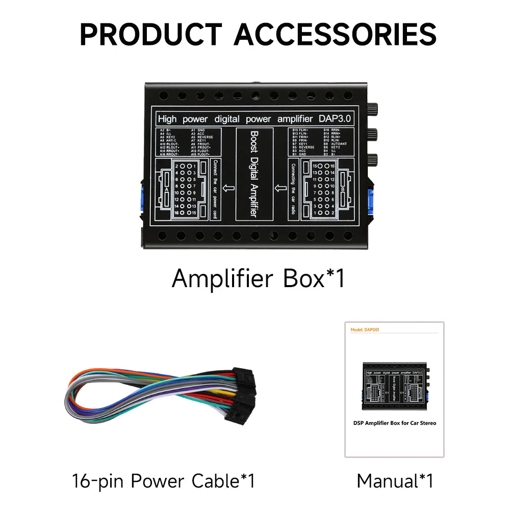 HIFI Car DSP Amplifier Lossless Modified Speakers 4*60W for Android Car Radio Stereo Car Sound Upgrade Audio Signal Processor