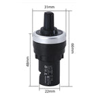 LA42DWQ-22 1/2/5/10/20/50/100/200/500K Ohm Variable Speed Drive Potentiometer 22mm Rotary Inverter Converter Resistance Switch