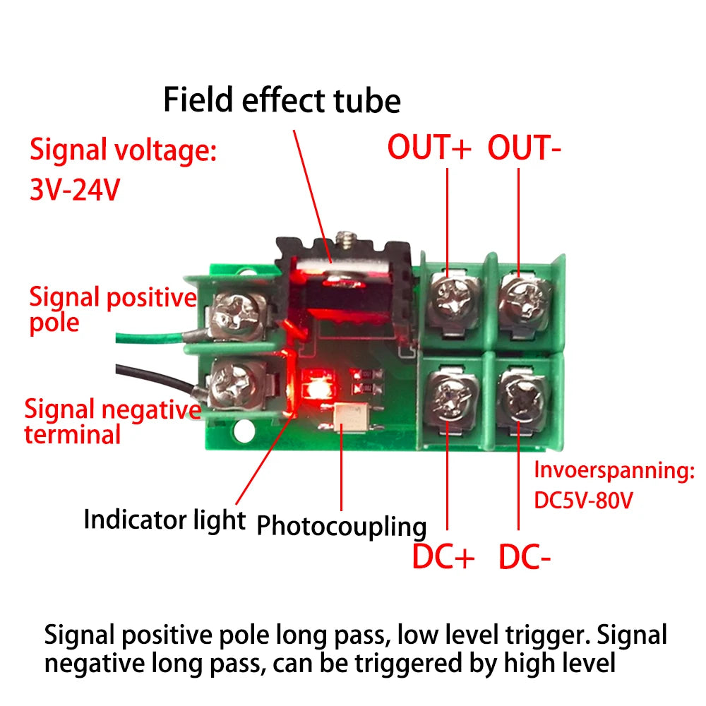 Optocoupler Isolation Electronic Pulse Trigger Switch Control Panel MOS FET Field Effect Module Driver for LED Motor Pump