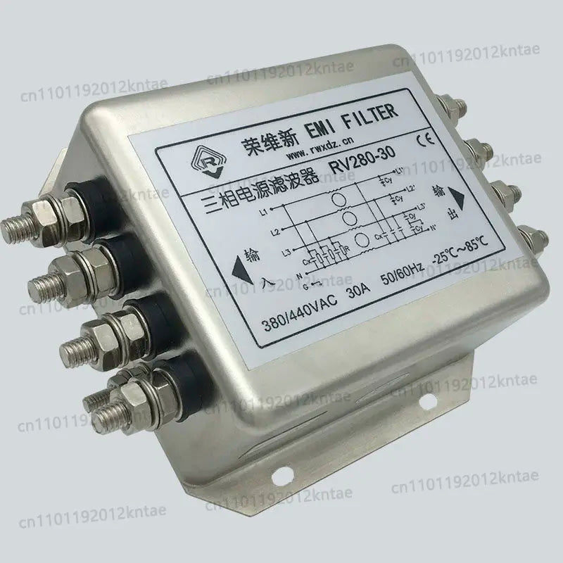 Rv280 three-phase four-wire first-class terminal blockupsterminal antiinterference purification emi power supply 380 filter 440v