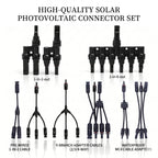 MC4 Solar Connector T Type Y Branch PV Panel Parallel Connection Waterproof IP67 Male Female 2Pcs Solar Cell Plug
