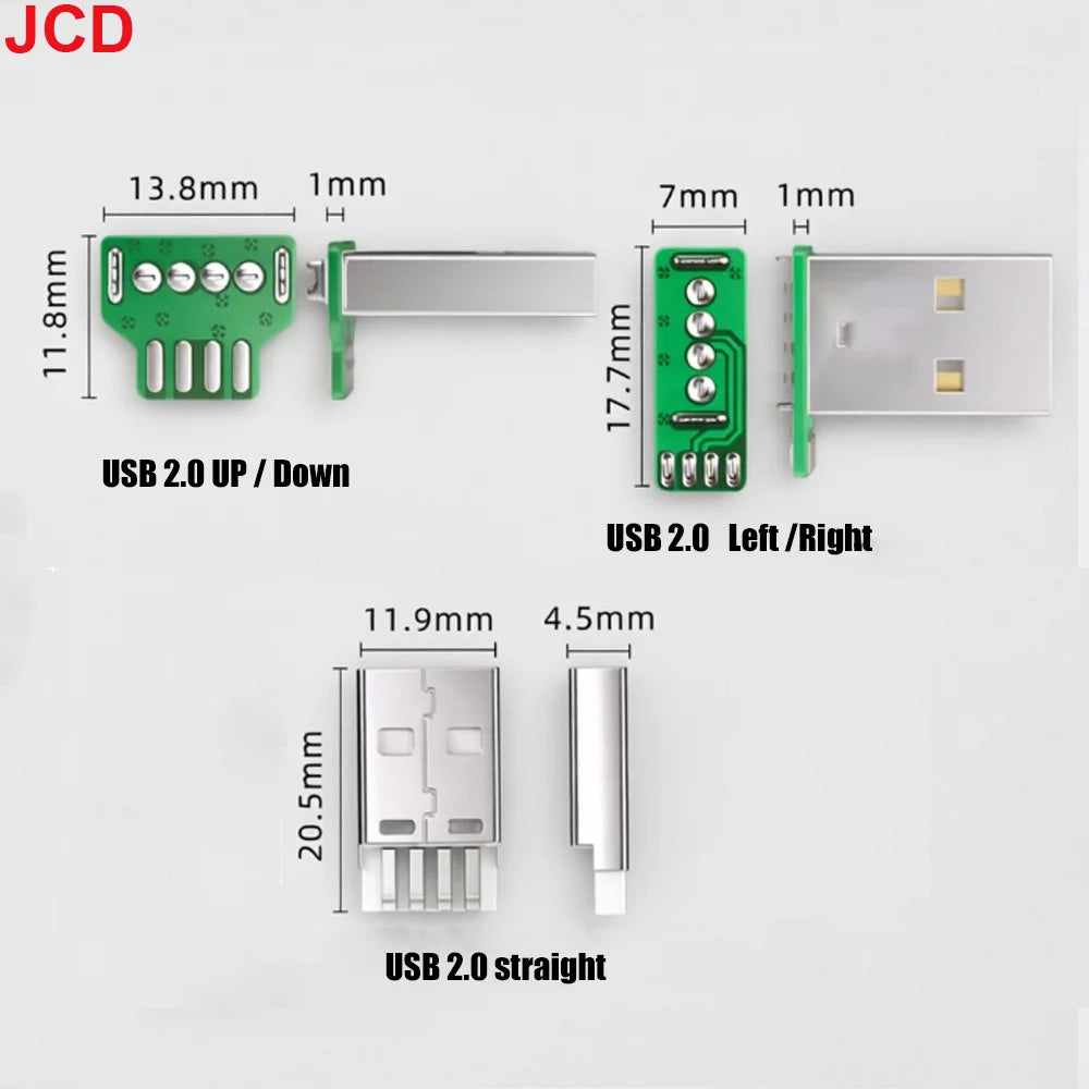 Micro Mini 5P Type-C USB To Dip PCB Converter Adapter 90 Degree Right Angle Breakout Board Repair Welding Socket Connector Port
