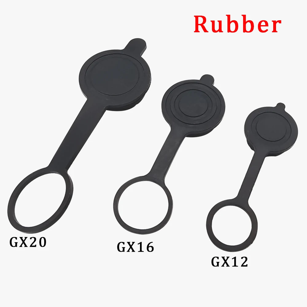 2Pcs GX12 GX16 GX20 Aviation Connector Plug Cover Circular Waterproof Dust Metal/Rubber Cap GX12 GX16 GX20 Protective Sleeve