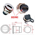 1Pcs Metal Round Socket Module D Type RJ45 Straight Through Network USB2.0 USB3.0 Connector Panel Mounting HDMI CAT6