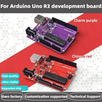 Compatible with Arduino Uno R3 Development Board ATmega328P Microcontroller Module Main Control Board Multicolor USB-B Cable
