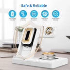 15W Magnetic Wireless Charger 3 In 1 Fast Charging Station Travel Foldable for Magsafe iPhone 1716/15/14 Apple Watch AirPods Pro