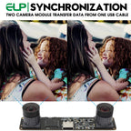 ELP 1200P Global Shutter USB Webcam Synchronization Dual Lens Camera Module High Speed 120fps 3D Stereo UVC Industrial Camera