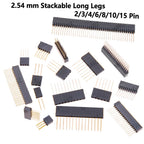 2/3/4/6/8/10/15 Pin 2.54 mm Stackable Long Legs Femal Header For Arduino Shield