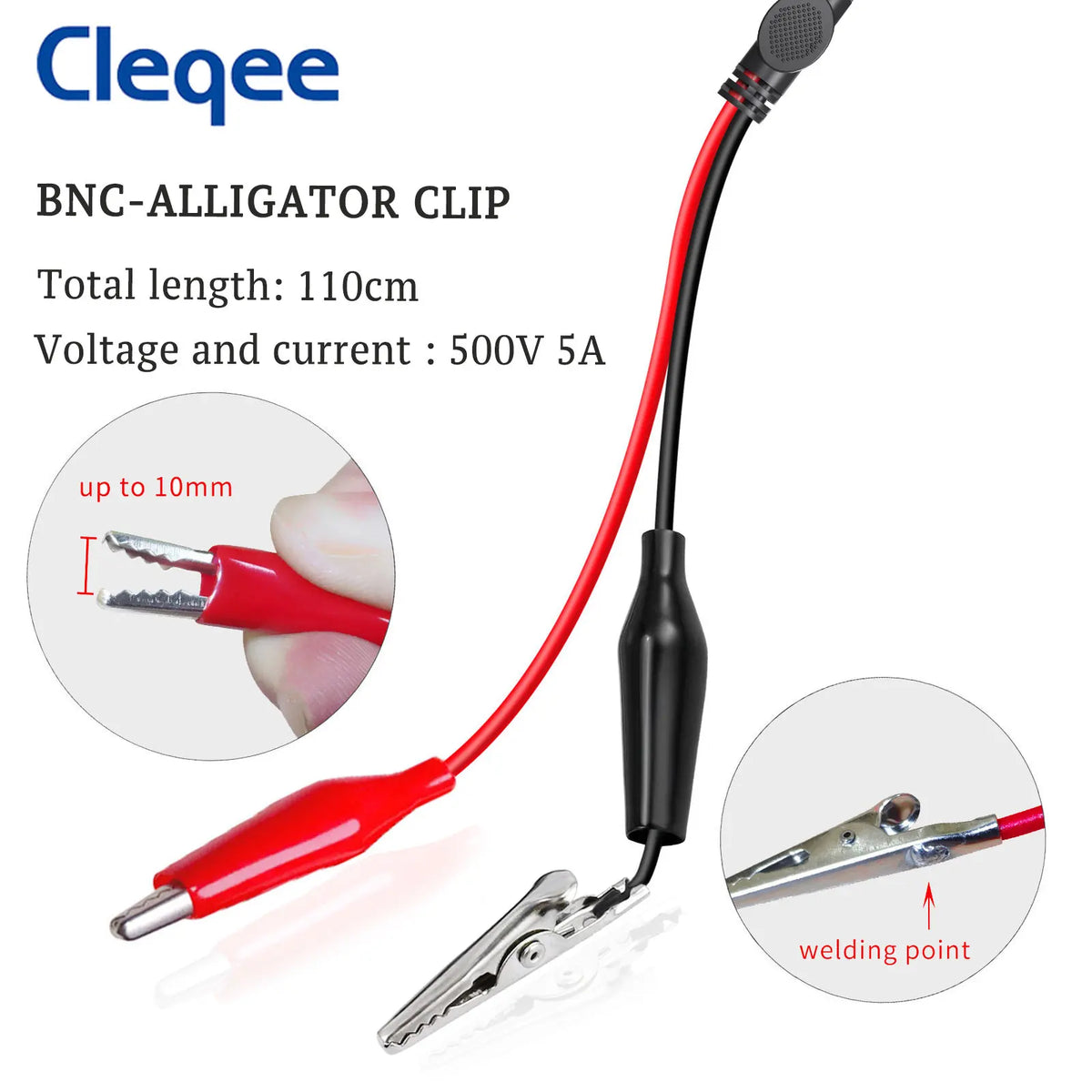 Cleqee P1197B BNC Test Lead Kit Test Hook Alligator Clip 4mm Banana Plug to BNC Q9 Male Plug Cables Oscilloscope Probes Wire Set